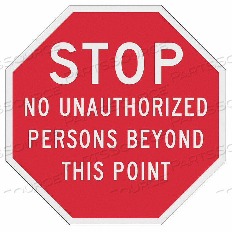 OEM#: ST-037-12HAADMITTANCE SIGN 12X12IN WHT/R ENG TEXT by Lyle Signs Inc.