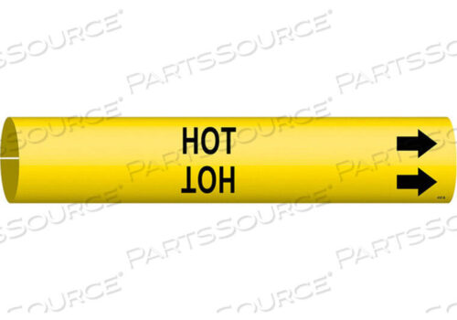 OEM#: 4197-DPIPE MARKER HOT YELLOW 4 TO 6 IN by Brady Americas