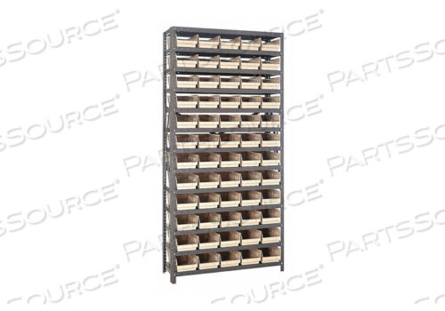 OEM#: 1275-102IVE1507 BIN SHELVING 75 OVERALL H 60 BINS IVORY by Quantum Storage Systems