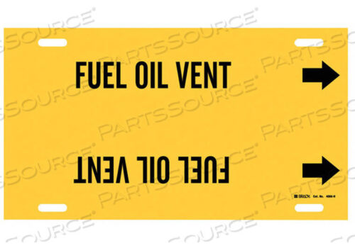 OEM#: 4066-HPIPE MARKER FUEL OIL VENT YEL 10 TO15 IN by Brady Americas