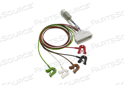 Replaces Philips Healthcare 989803171851CBL ECG 5LEAD GRABBER, AAMI + SPO2, TELE