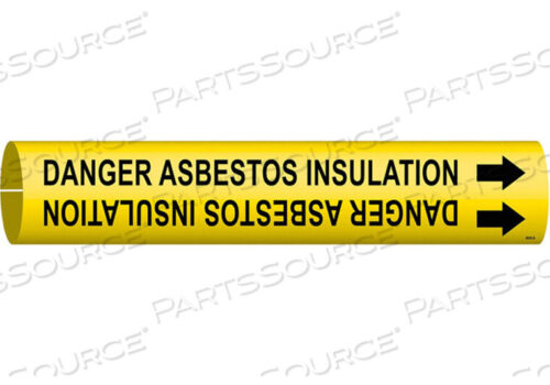 OEM#: 4045-BPIPE MARKER DANGER ASBESTOS INSULATION Y by Brady Americas