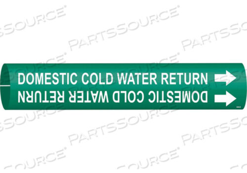 OEM#: 4049-BPIPE MARKER DOMESTIC COLD WATER RETURN by Brady Americas