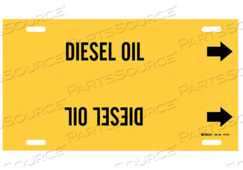 OEM#: 4174-FPIPE MARKER DIESEL OIL YEL 6 TO 7-7/8 IN by Brady Americas