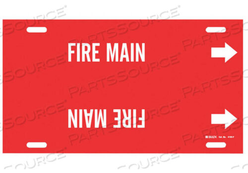 OEM#: 4185-FPIPE MARKER FIRE MAIN RED 6 TO 7-7/8 IN by Brady Americas