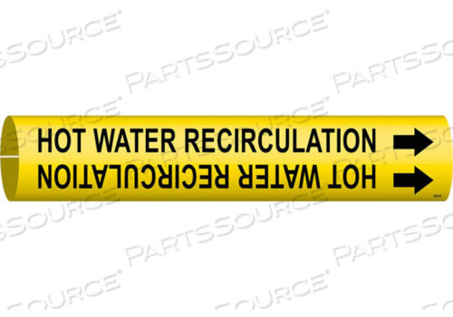 OEM#: 4080-BPIPE MARKER HOT WATER RECIRCULATION YEL by Brady Americas