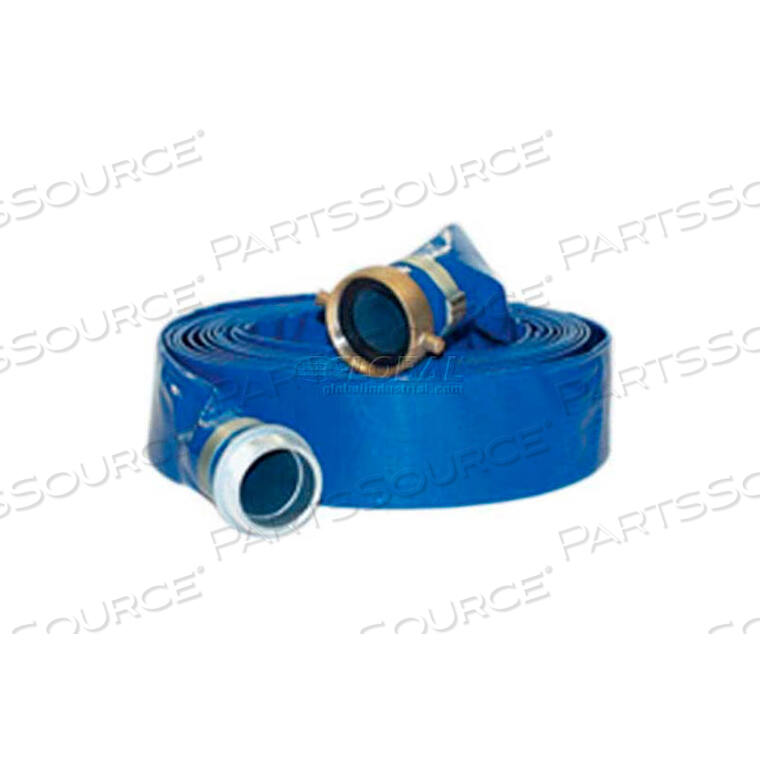 OEM#: 981380101-1/2 X 25 PVC LAY FLAT DISCHARGE HOSE W/ M X F ALUMINUM SHORT SHANKS by Apache Inc.