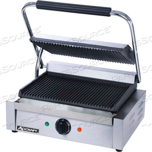 ADCRAFT - PANINI GRILL, W/GROOVED PLATES, 120V