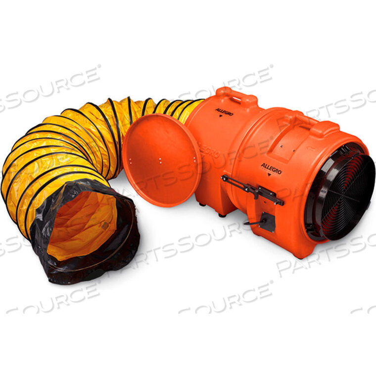OEM#: 9556-2516 INCH AXIAL DC PLASTIC BLOWER W/ CANISTER & 25 DUCTING, 12V by Allegro