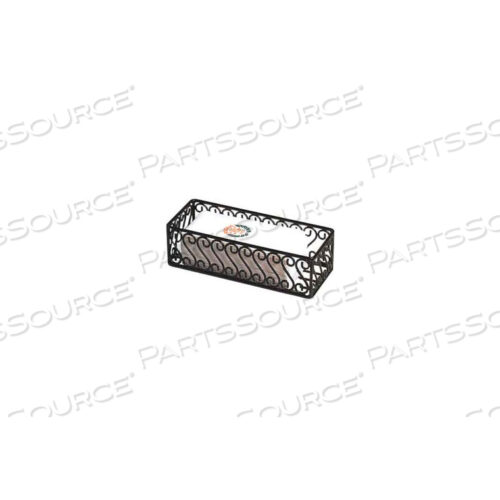 BASKET, 12 X 5, BLACK SCROLL DESIGN