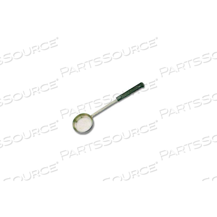 SPOONER, LADLE STYLE SOLID BOWL, 6 OZ., 3-3/4 DIA., GRIP HANDLE, BLACK