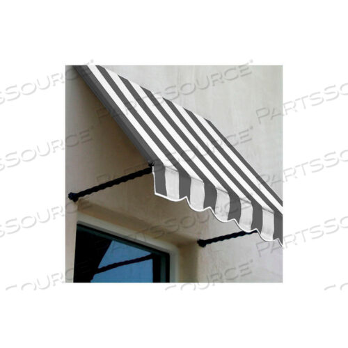 WINDOW/ENTRY AWNING 4-3/8W X 3-11/16H X 2D GRAY/WHITE