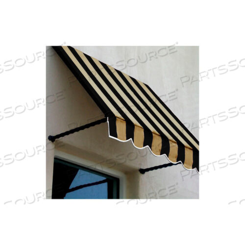 WINDOW/ENTRY AWNING 4-3/8W X 3-11/16H X 2D BLACK/TAN
