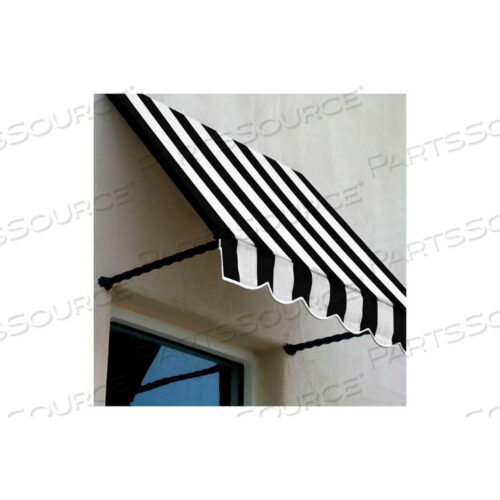 WINDOW/ENTRY AWNING 4-3/8W X 3-11/16H X 2D BLACK/WHITE
