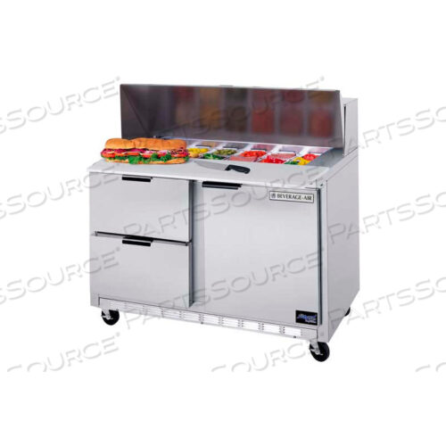 OEM#: SPED48HC-08C-2FOOD PREP TABLES SPED48 ELITE SERIES CUTTING TOP W/ DRAWERS, 48W by BEVERAGE AIR