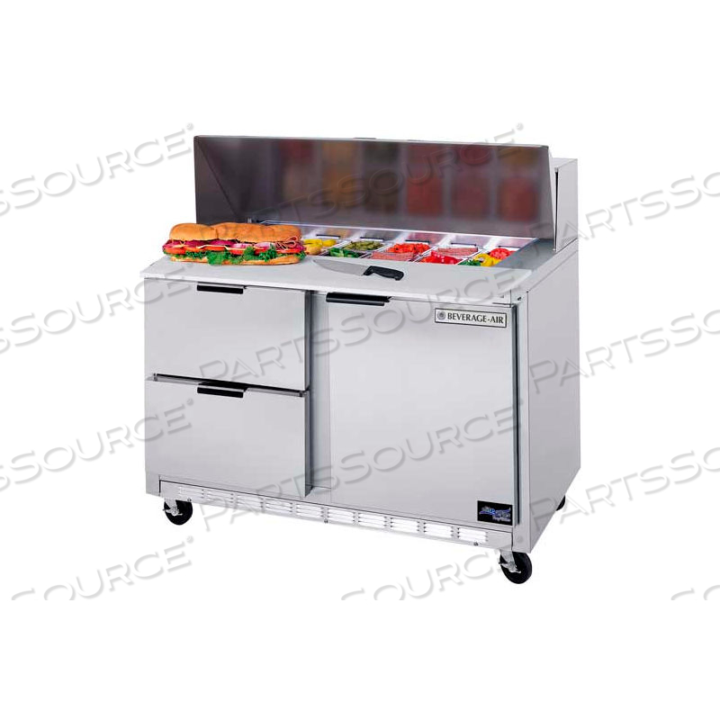 OEM#: SPED48HC-08C-2FOOD PREP TABLES SPED48 ELITE SERIES CUTTING TOP W/ DRAWERS, 48W by BEVERAGE AIR