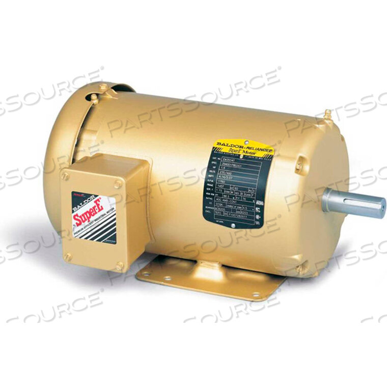 OEM#: EM3611T-5GHVAC MOTOR, 3 PH, 3 HP, 575 V, 1800 RPM, TEFC, 182T FRAME by BALDOR