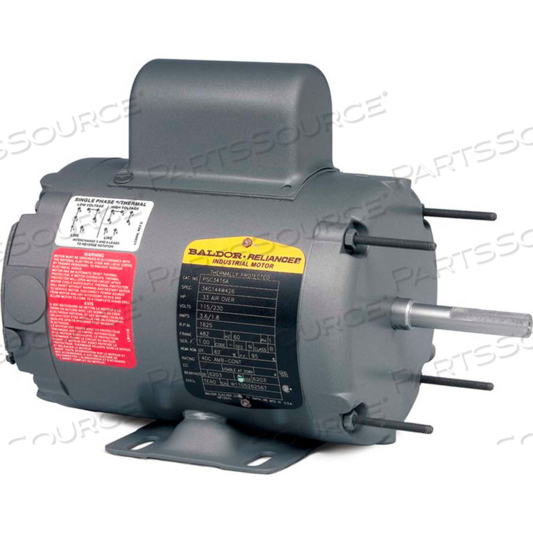 OEM#: PSC3524AMOTOR, .5HP, 1625RPM, 1PH, 60HZ, 48Z, 3418C, TEAO, F1 by BALDOR