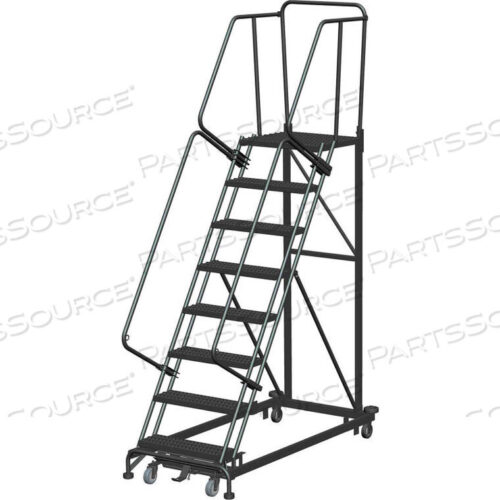 OEM#: ML083221X8 STEP EXTRA HEAVY DUTY STEEL ROLLING SAFETY LADDER - EXPANDED METAL TREAD by Ballymore
