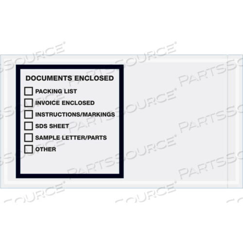 OEM#: PL496FULL FACE ENVELOPES - DOCUMENTS ENCLOSED 5-1/2 X 10 - 1000/CASE by Box Packaging Inc