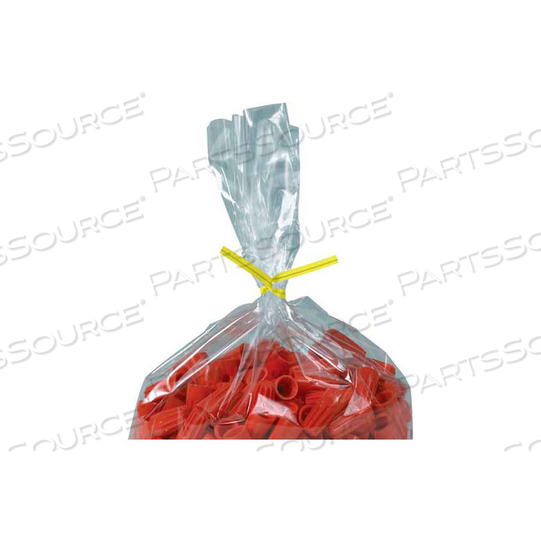 OEM#: PLT10YPLASTIC TWIST TIES 10 X 5/32 YELLOW 2000 PACK by Box Packaging Inc