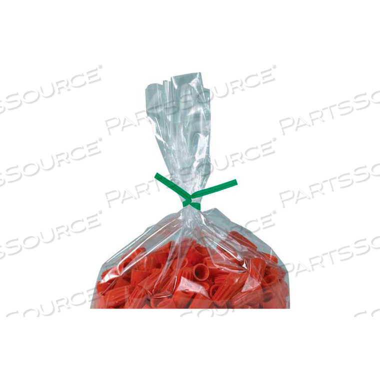 OEM#: PLT7GPLASTIC TWIST TIES 7 X 5/32 GREEN 2000 PACK by Box Packaging Inc