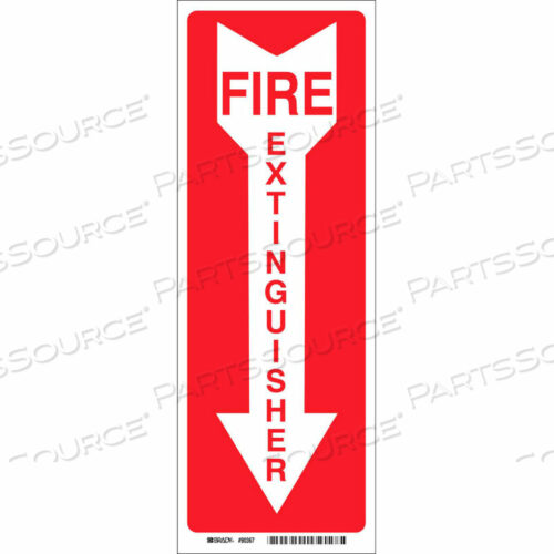 OEM#: 90367FIRE EXTINGUISHER SIGN, SELF-ADHESIVE, POLYESTER, 5W X 14H by Brady Americas