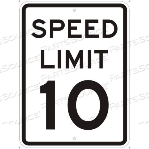 SPEED LIMIT 15, HIP REFLECTIVE SPEED LIMIT SIGN, ALUMINUM, 24W X 24H