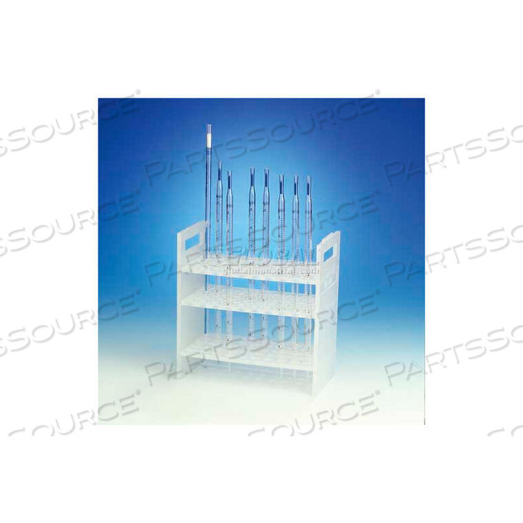 OEM#: 18953-0000PIPETTE SUPPORT RACK 189530000, POLYPROPYLENE, 50 PLACES, 8-3/8 X 4-1/2 X 8-3/4, 1/PK by Bel-Art Products