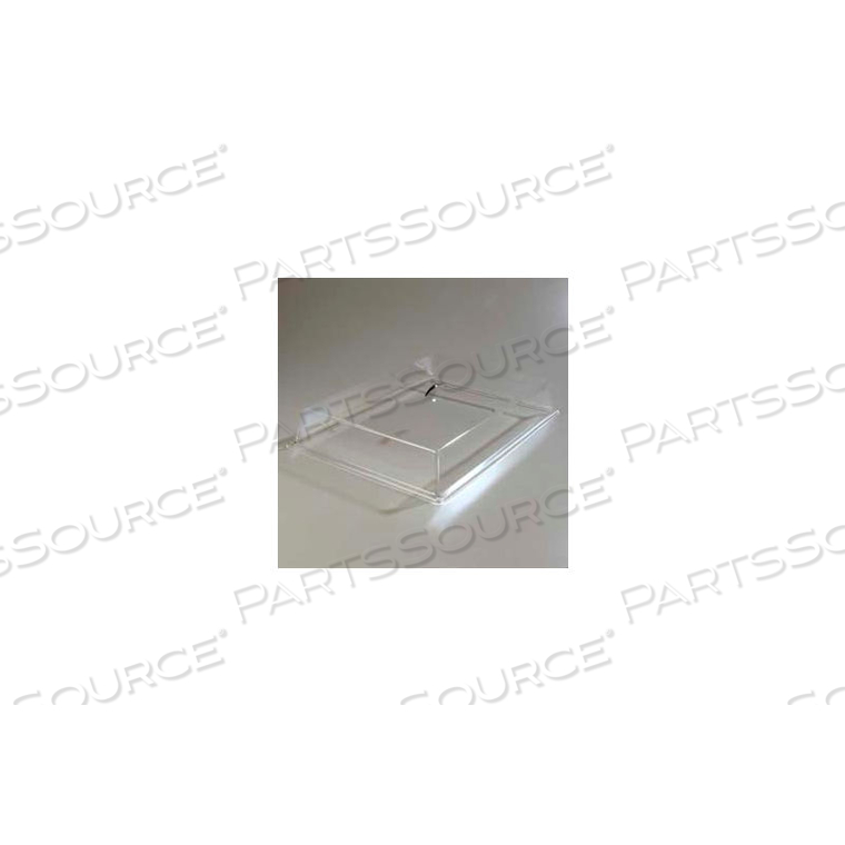 PASTRY TRAY COVER 20 X 12 X 4 CLEAR ACRYLIC, CHROME HANDLE