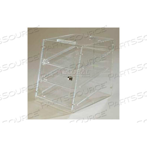 THREE TRAY SELF SERVE FRONT AND BACK DOOR UNASSEMBLED, CLEAR