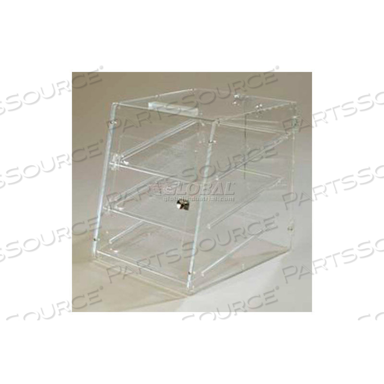 THREE TRAY SELF SERVE FRONT AND BACK DOOR UNASSEMBLED, CLEAR