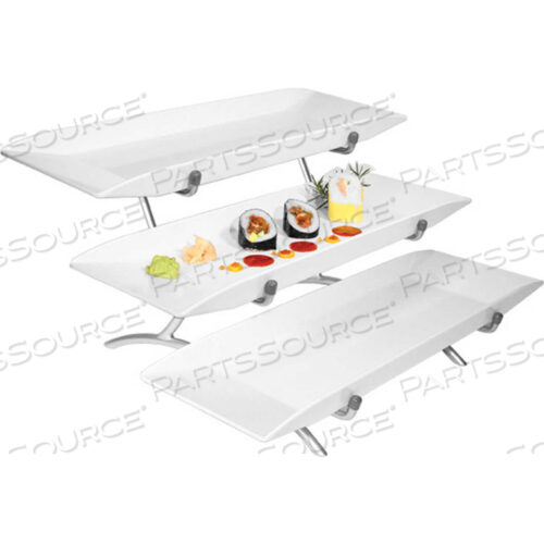 METAL INCLINE 3 TIER STAND 18W X 23D X 12H BLACK