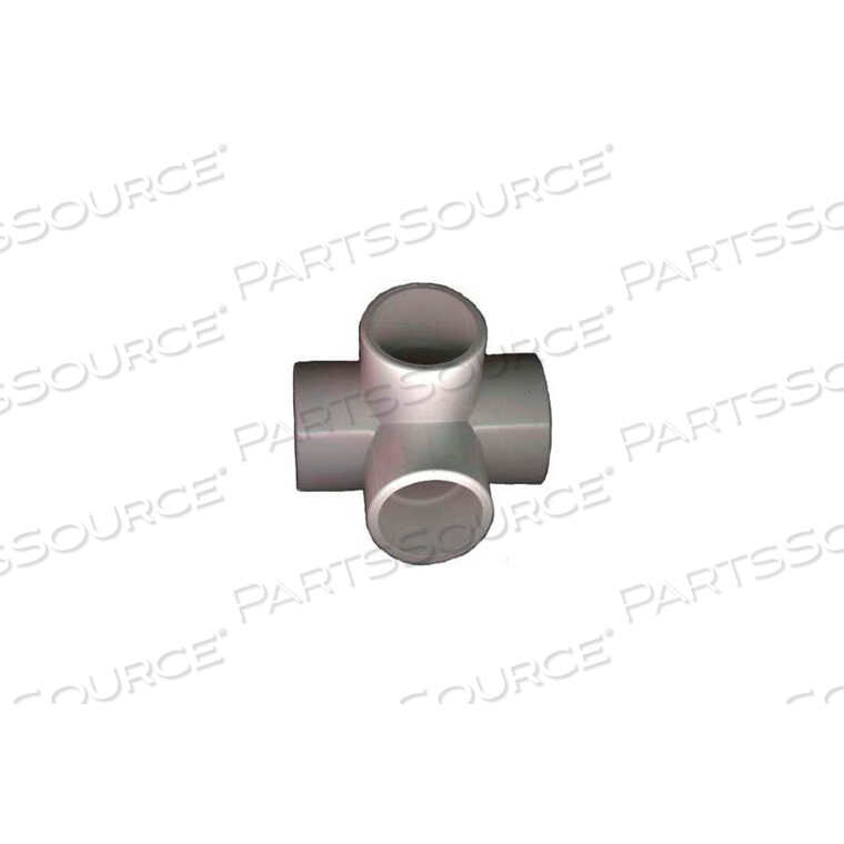OEM#: 46-U****SCHEDULE 40 PVC 4 WAY LT FITTING, 2DIA., WHITE, 46-U by Circo Innovations