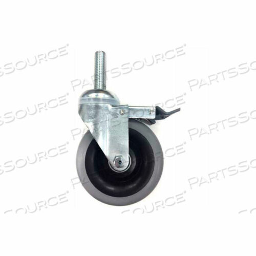 OEM#: 900769STAINLESS SWIVEL THREADED STEM CASTER W/BRAKE POLYURETHANE 3-1/2 DIA. 300 LB. by Darnell-Rose Caster