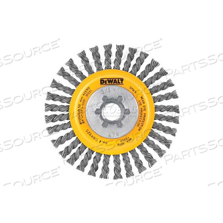 HP STRINGER WIRE WHEEL 6 X 5/8-11 .020 CARBON WIRE CARBON STEEL