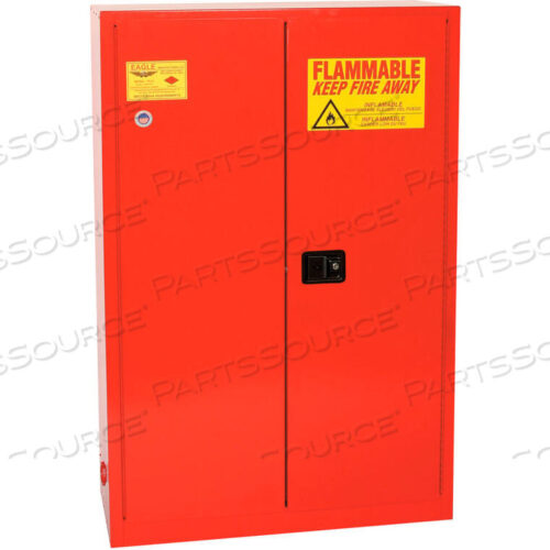 OEM#: PI45XEAGLE PAINT/INK SAFETY CABINET WITH SELF CLOSE BIFOLD - 60 GALLON RED by Justrite