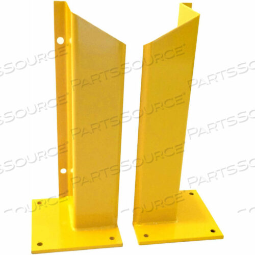 OVERHEAD DOOR TRACK GUARD, 10 X 10 BASE, 48H, YELLOW POWDER COAT, SET OF 2