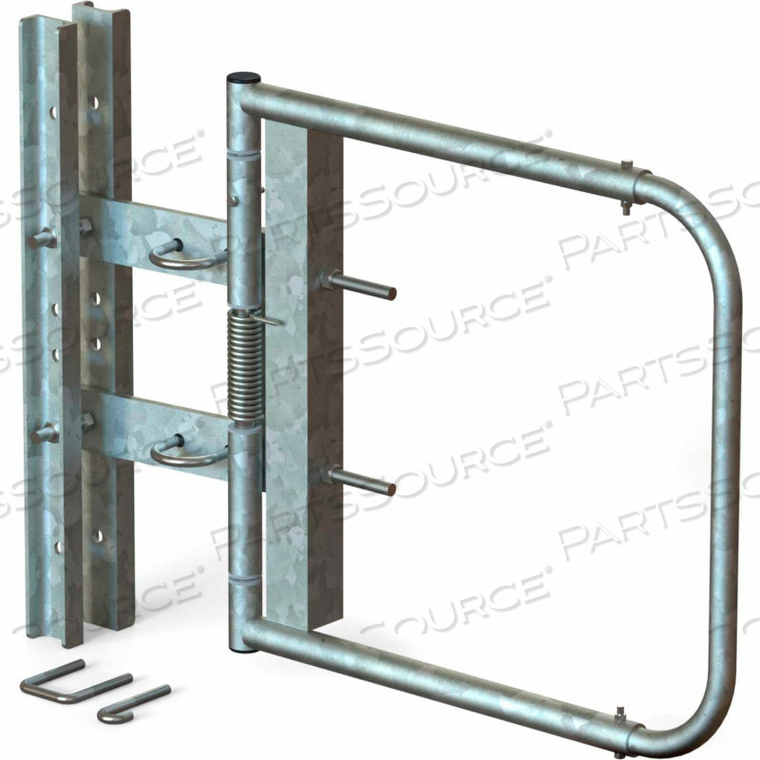 UNIVERSAL SELF CLOSING SWING GATE, GALVANIZED, 24-40 OPENING