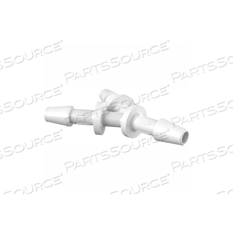 1/16 EQUAL BARBED Y-CONNECTOR, NATURAL KYNAR