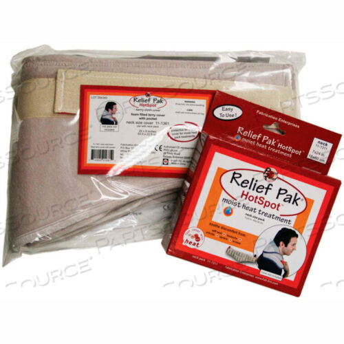OEM#: 11-1301-12RELIEF PAK HOTSPOT MOIST HEAT PACK AND COVER SET, NECK PACK WITH FOAM-FILLED COVER, 12/PK by Fabrication Enterprises