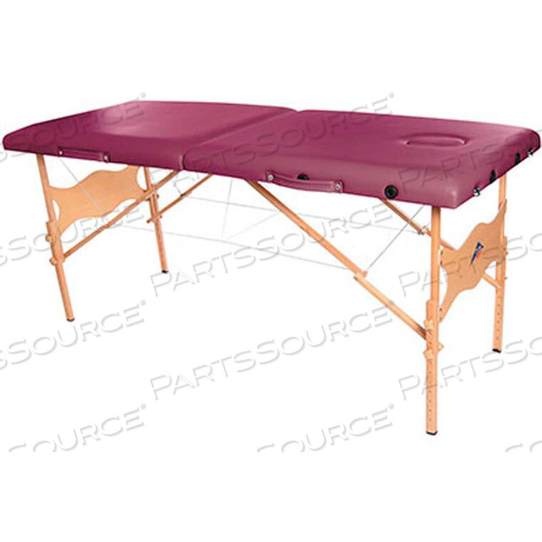 OEM#: 15-3731BURECONOMY MASSAGE TABLE, BURGUNDY UPHOLSTERY, 73L X 28W X 23- 33H by Fabrication Enterprises