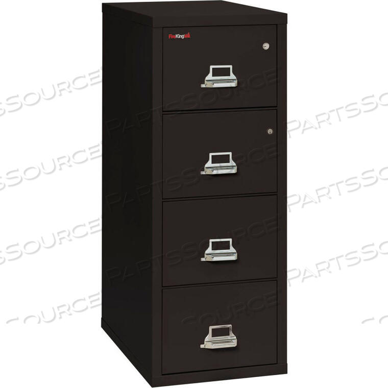 OEM#: 4-2131-CBLSFFIREPROOF 4 DRAWER VERTICAL SAFE-IN-FILE LEGAL 20-13/16WX31-9/16DX52-3/4H BLACK by Fire King