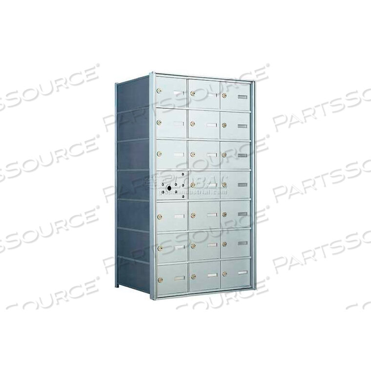 OEM#: 140073A1400 SERIES FRONT LOADING HORIZONTAL WALL-MOUNTED MAILBOX, 20 COMPARTMENTS, ANODIZED ALUMINUM by Florence Manufacturing Company