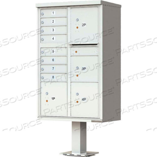 OEM#: 1570-8T6AFVITAL CLUSTER BOX UNIT, 8 MAILBOXES & 4 PARCEL LOCKERS, POSTAL GREY by Florence Manufacturing Company