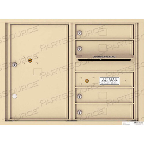 OEM#: 4C06D-04SDVERSATILE 4C MAILBOX 4C06D-04, 23-1/4H, 4 MAILBOXES, 1 PARCEL, FRONT LOADING, BEIGE, USPS by Florence Manufacturing Company