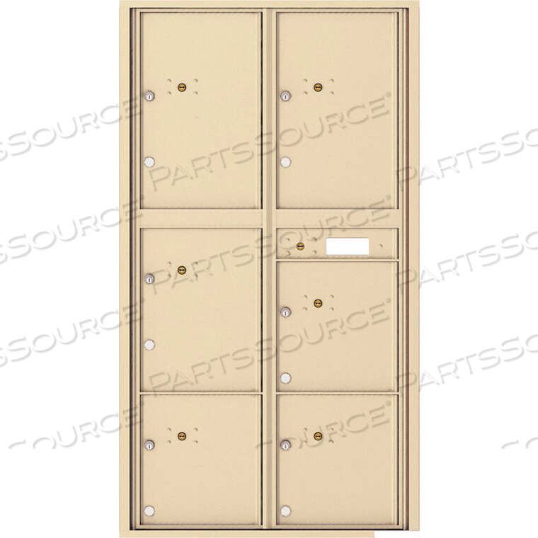 OEM#: 4C16D-6PSDVERSATILE 4C HORIZONTAL MAILBOX 4C16D-6P, 56-1/2H, 6 PARCEL, FRONT LOADING, BEIGE, USPS by Florence Manufacturing Company