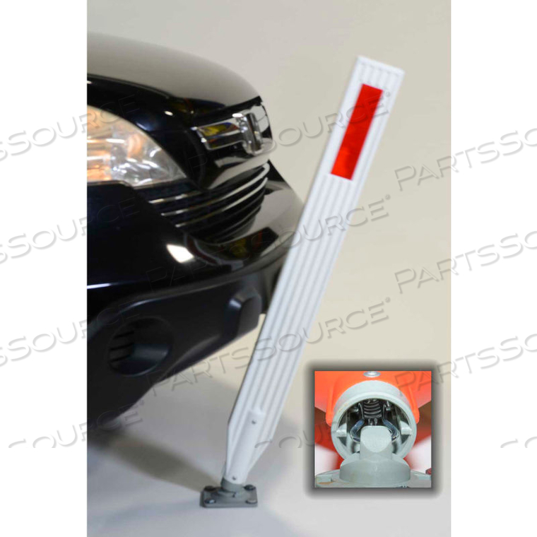 GUIDEPOST DELINEATOR WITH SPRING, CONCRETE, 40H X 4W X 1-3/8 DIA