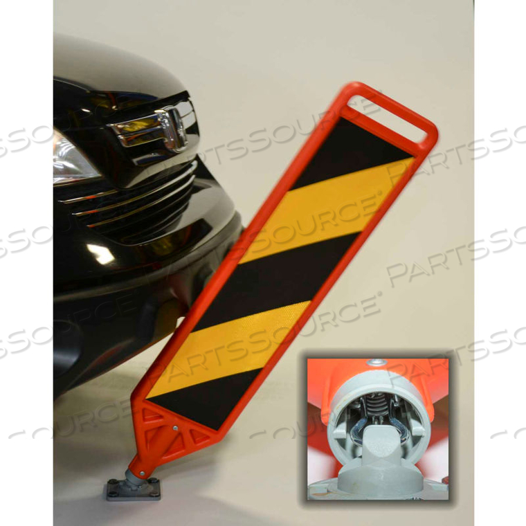 DELINEATOR PADDLE ADHESIVE W/METAL SPRING, 41X X 9W DIA