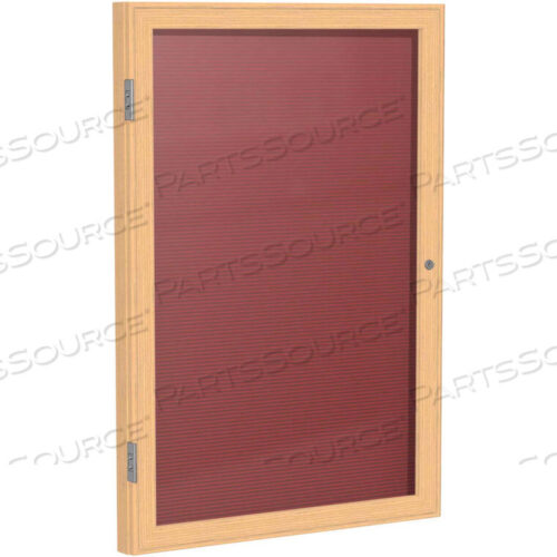 OEM#: PW13630B-BGENCLOSED LETTER BOARD - 1 DOOR - BURGUNDY LETTERBOARD W/OAK FRAME - 36 X 30 by Ghent